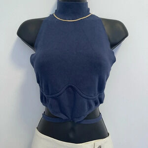Camila Coelho Mockneck Crop Top
Size large